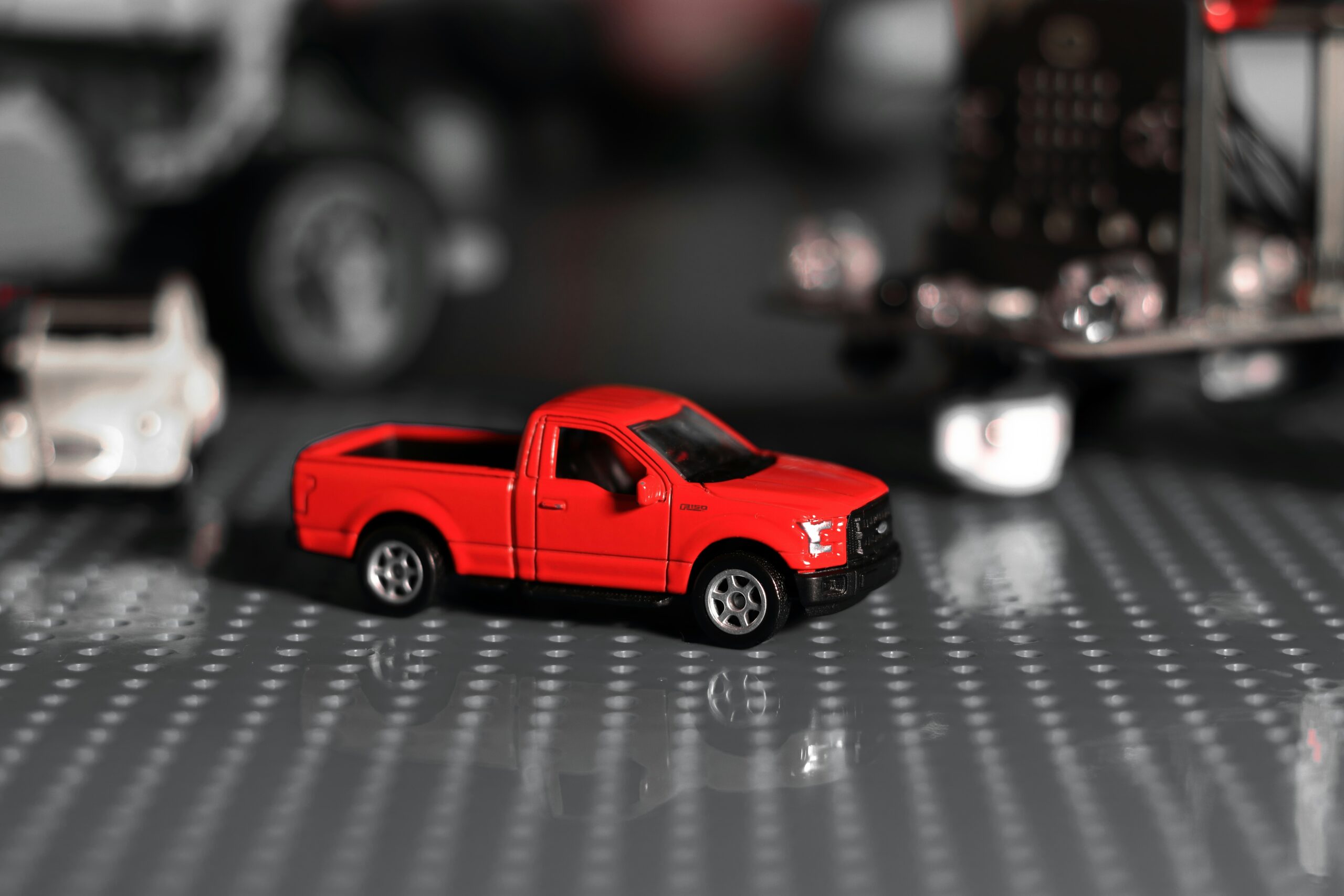 a toy car on a table